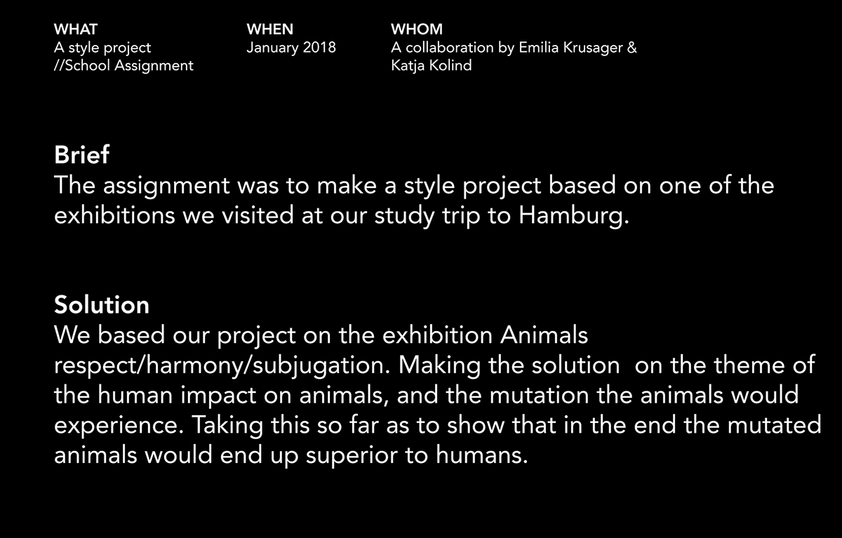 hologram art installation stopmotion illustrations museum genmanipulation animal mutants Critical Design