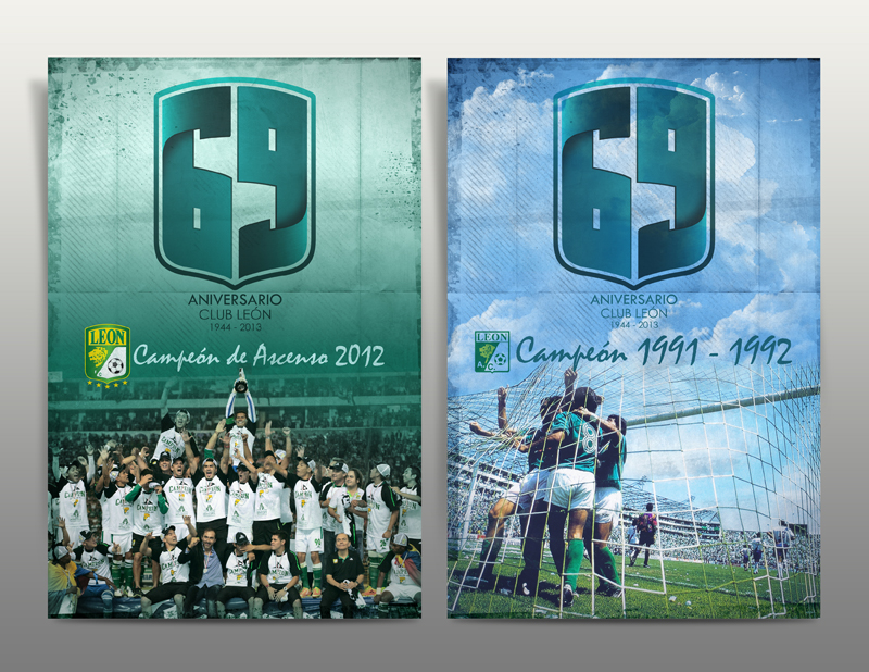 Leon club leon soccer football sports anniversary 69 years logo