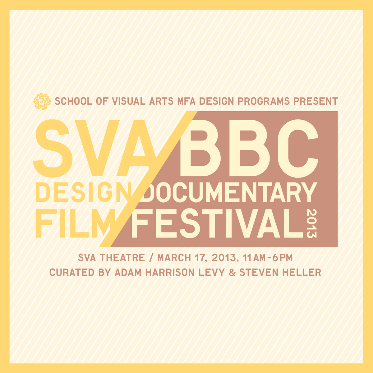 Adobe Portfolio sva SVA/BBC documentary film film festival SVA Theatre Event Branding