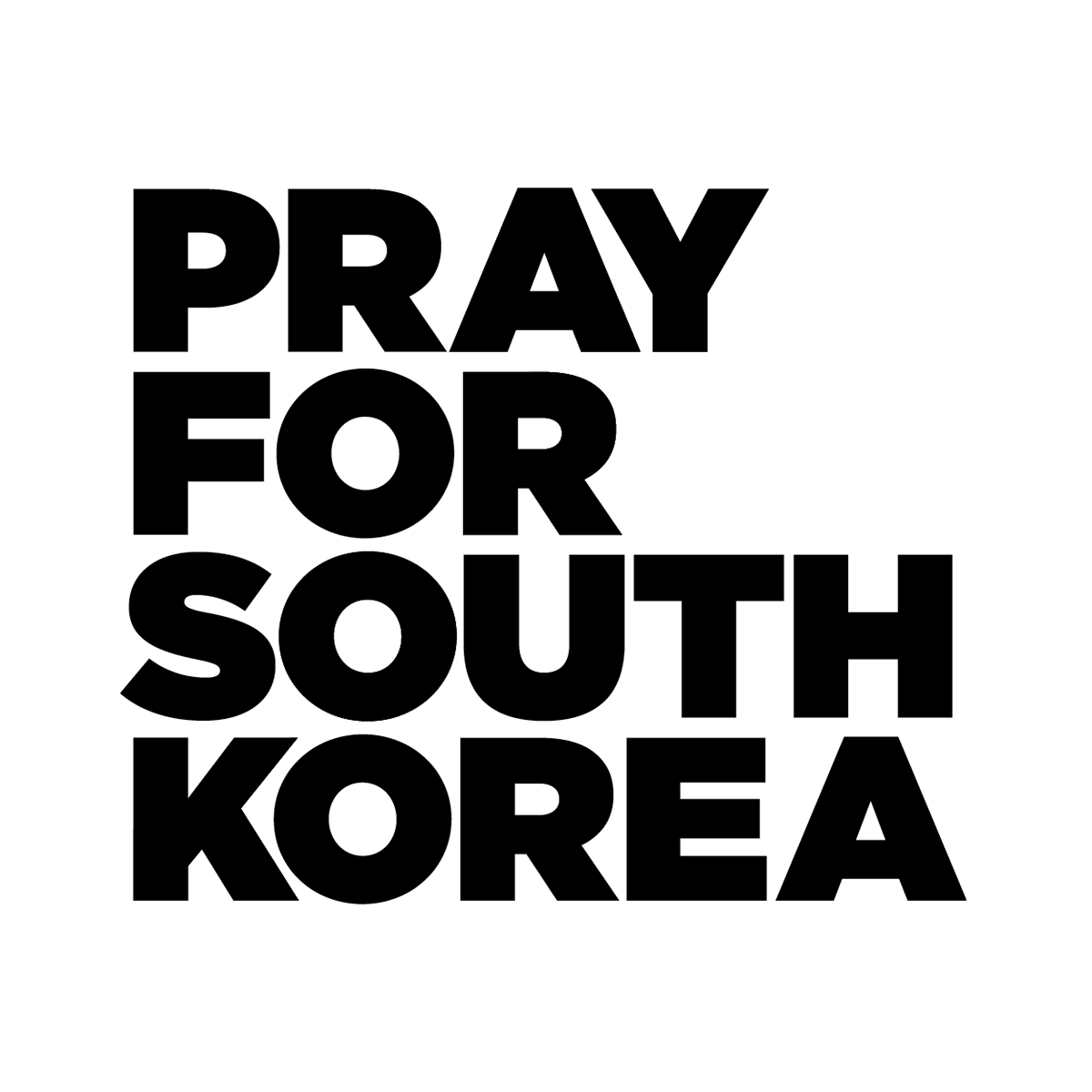 Pray for south Korea South Korea design modern poster