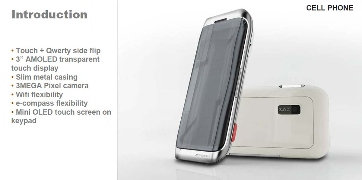 cell phone transparent screen concept design motorola