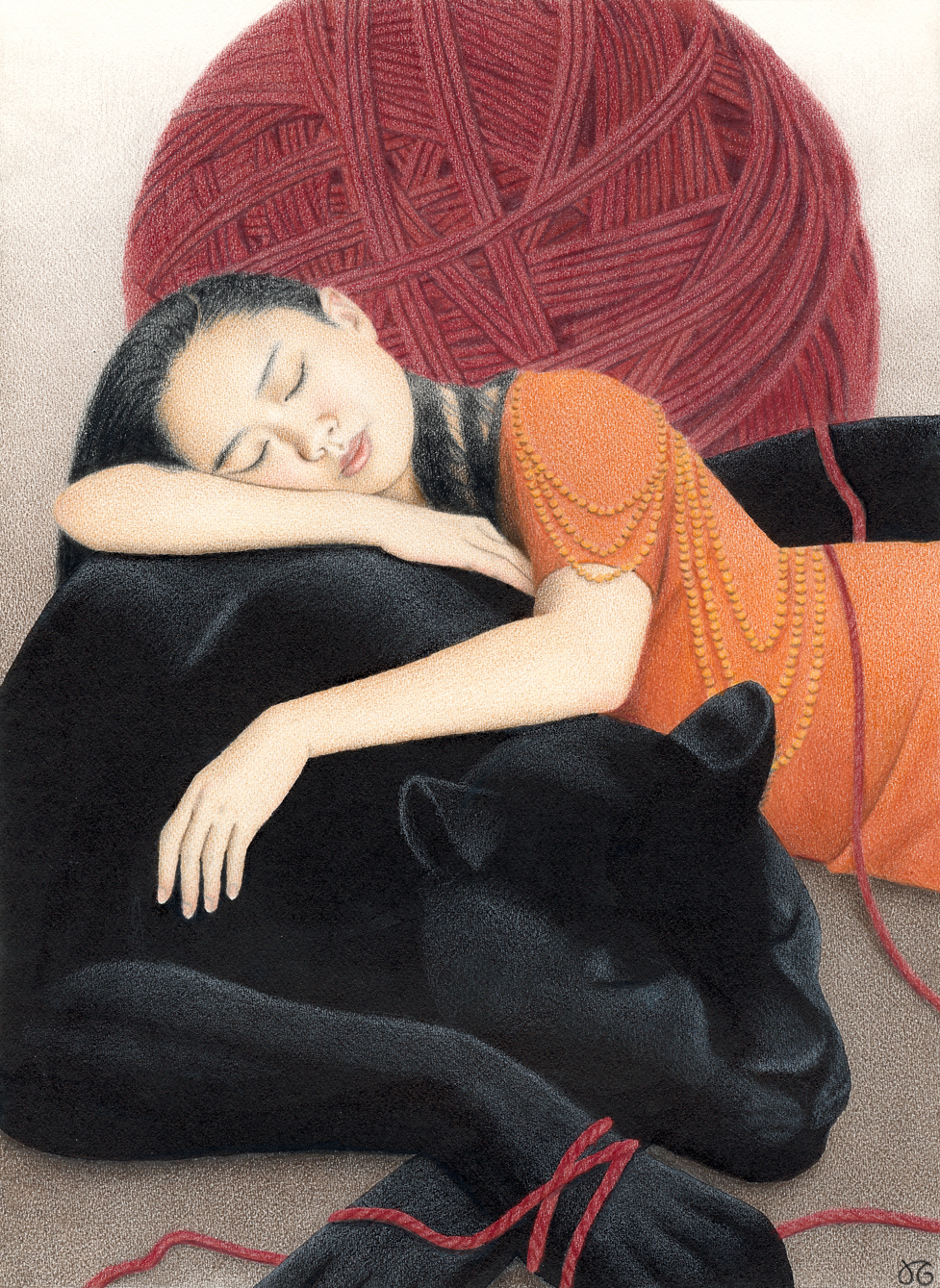 panther colored pencil yarn