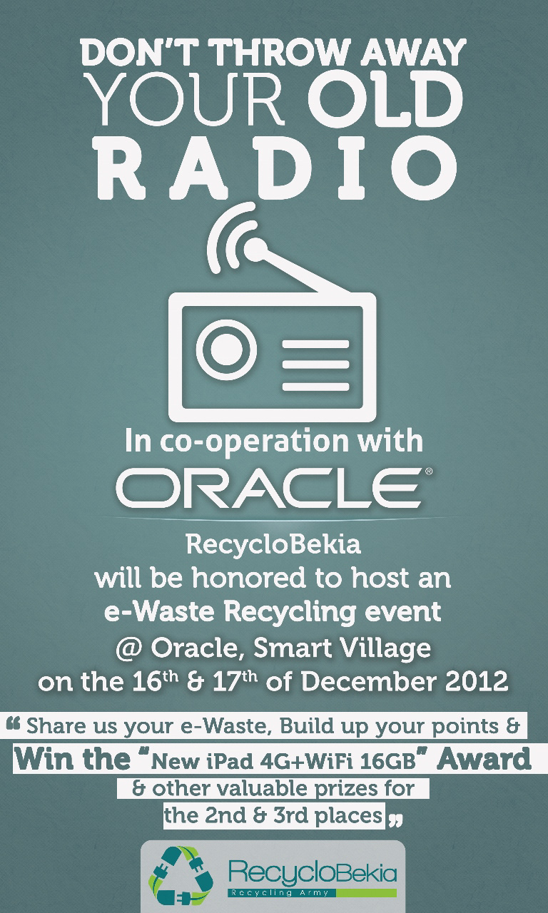e-waste recycling RecycloBekia oracle throw away screen tv