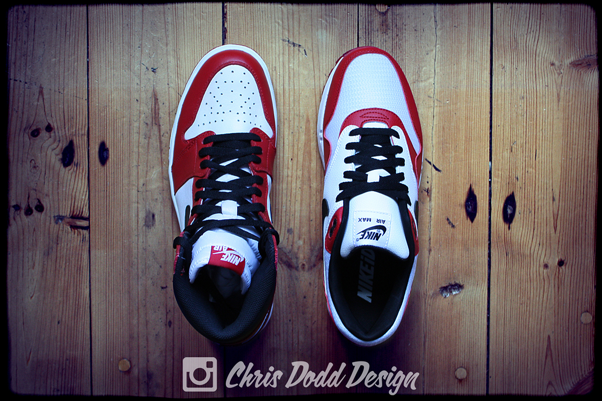 Nike Air Max 1 iD x Air Jordan 1 'Chicago' on Behance