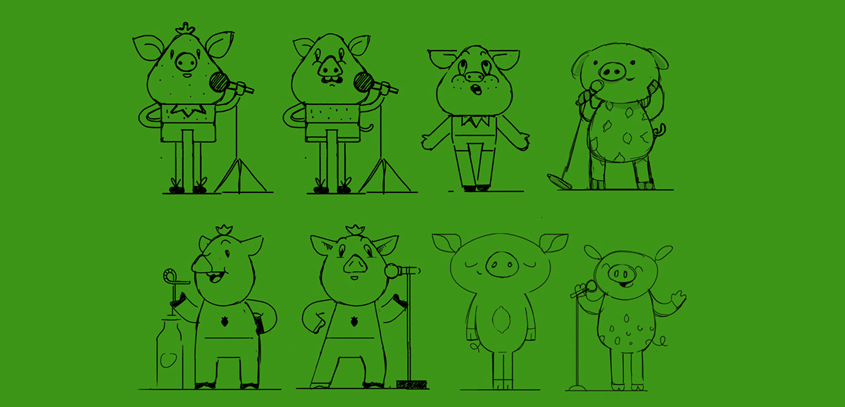 animation  Cel Animation Character design  Character animal characters motion pig Cat