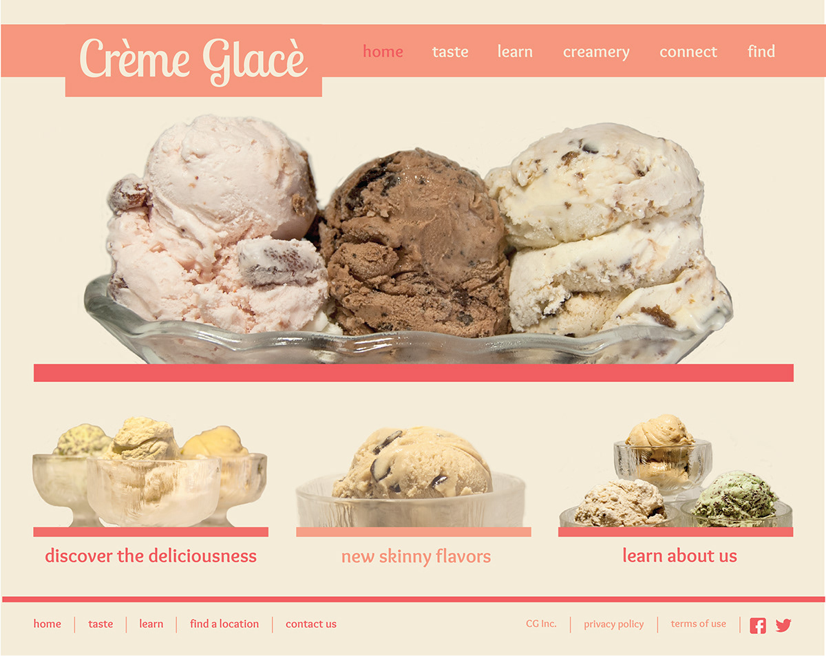 ice cream creme Website