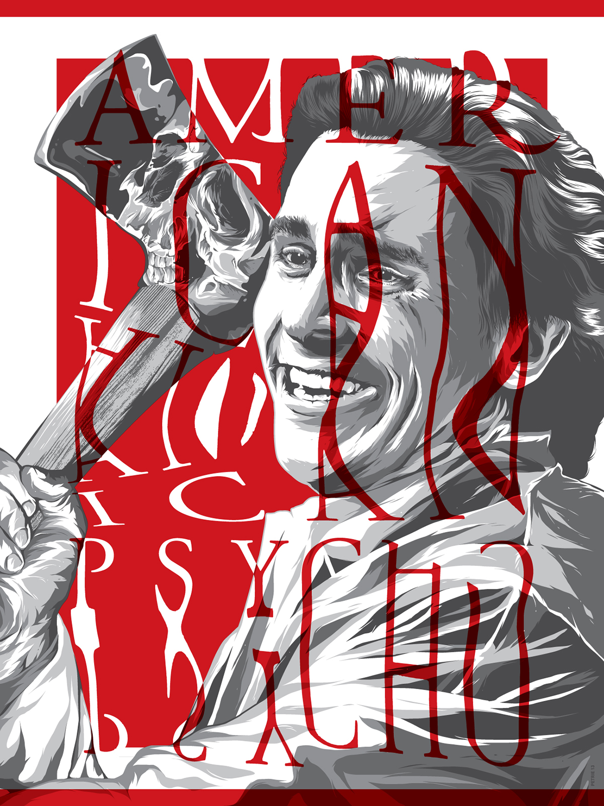 American Psycho Movies Illustrator poster screen print