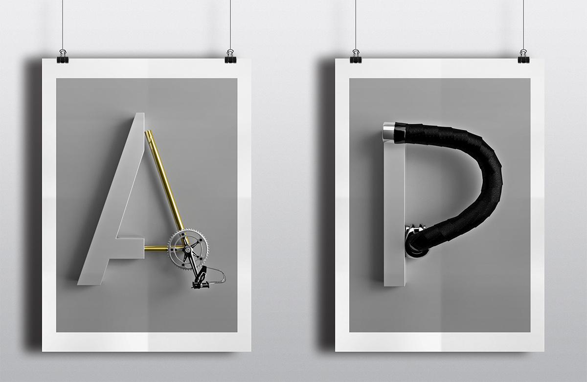 3D design Typeface