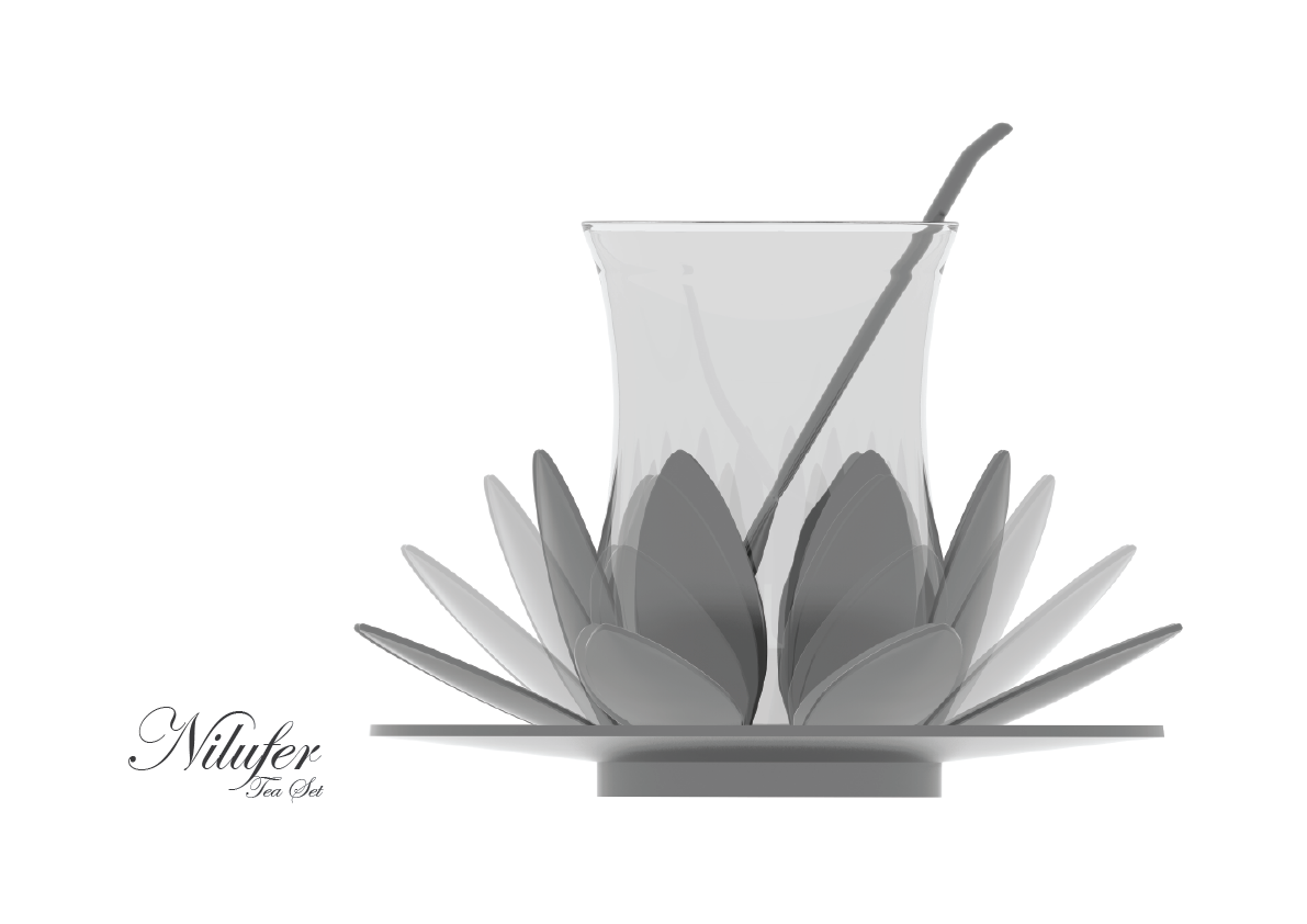 nilüfer tea TEA SET waterlily stamen petal glass çay bardak yaprak çay seti mutfak hediye gift