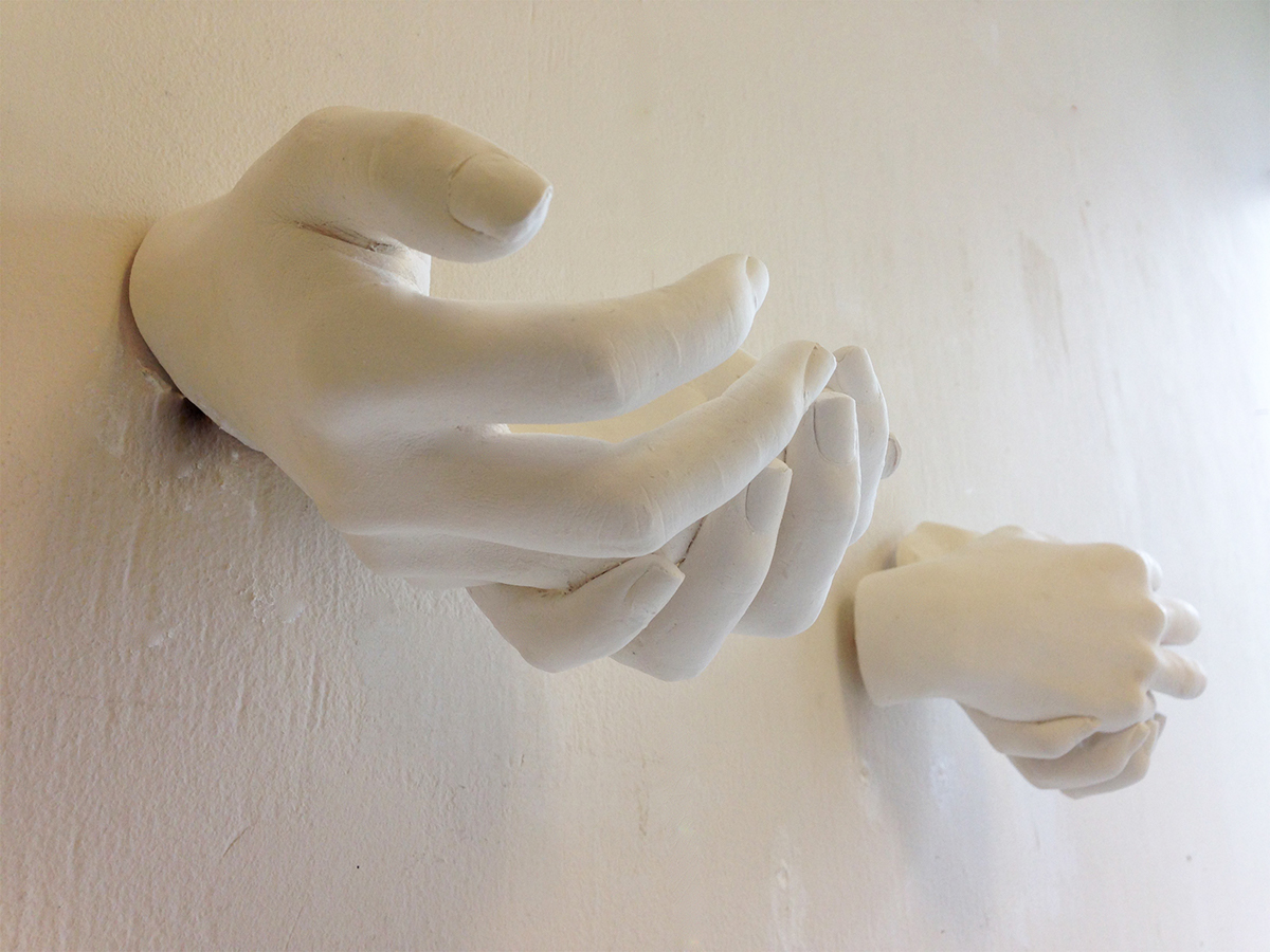 plaster hands