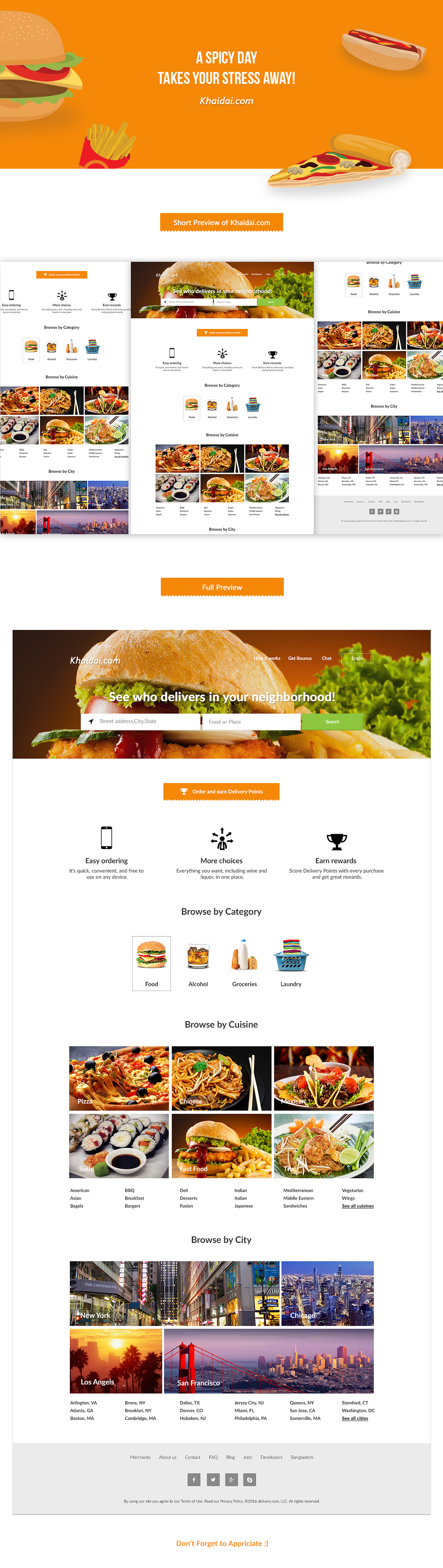 Website UI Food  Delivery site Ordering site beverage
