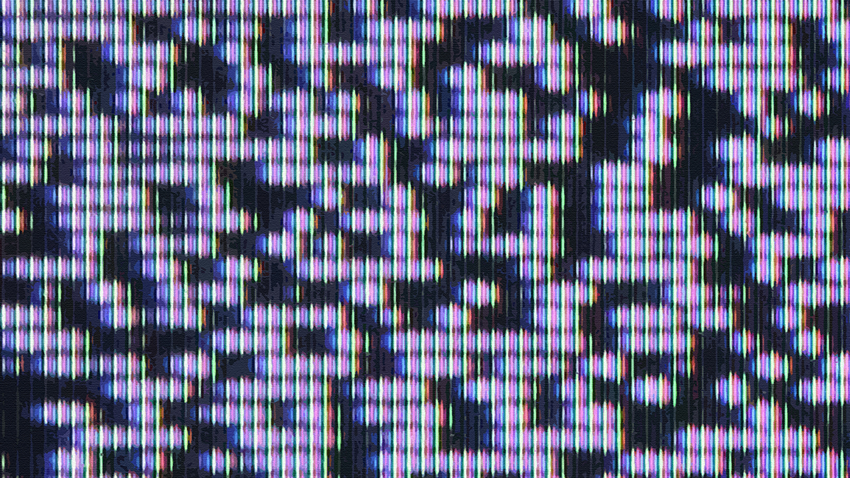 Adobe Portfolio error Glitch experimental pattern Repetition Technology television video process metaphor Paradox signal loss white noise rain post-digital