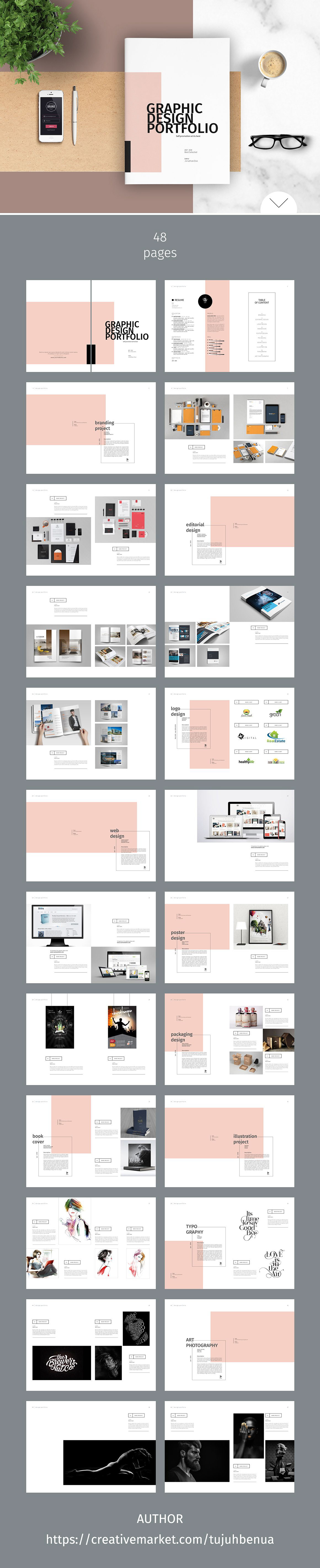 graphic design portfolio design portfolio print portfolio Designer Portfolio printed portfolio Portfolio template
