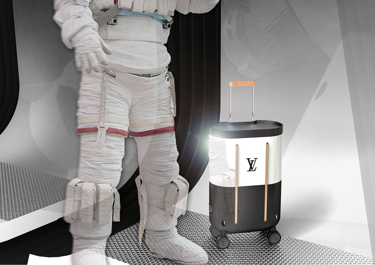 suitcase galaxy astronaut