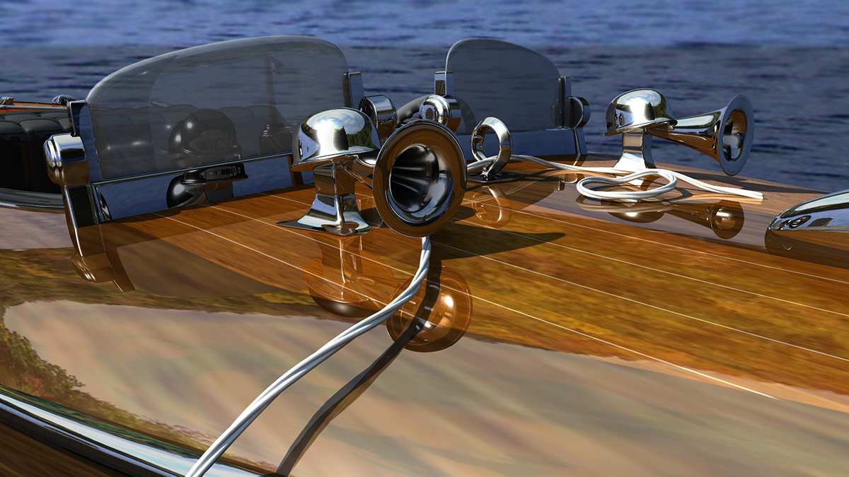 Chris Craft Boat Autodesk Maya 2014 mental ray model