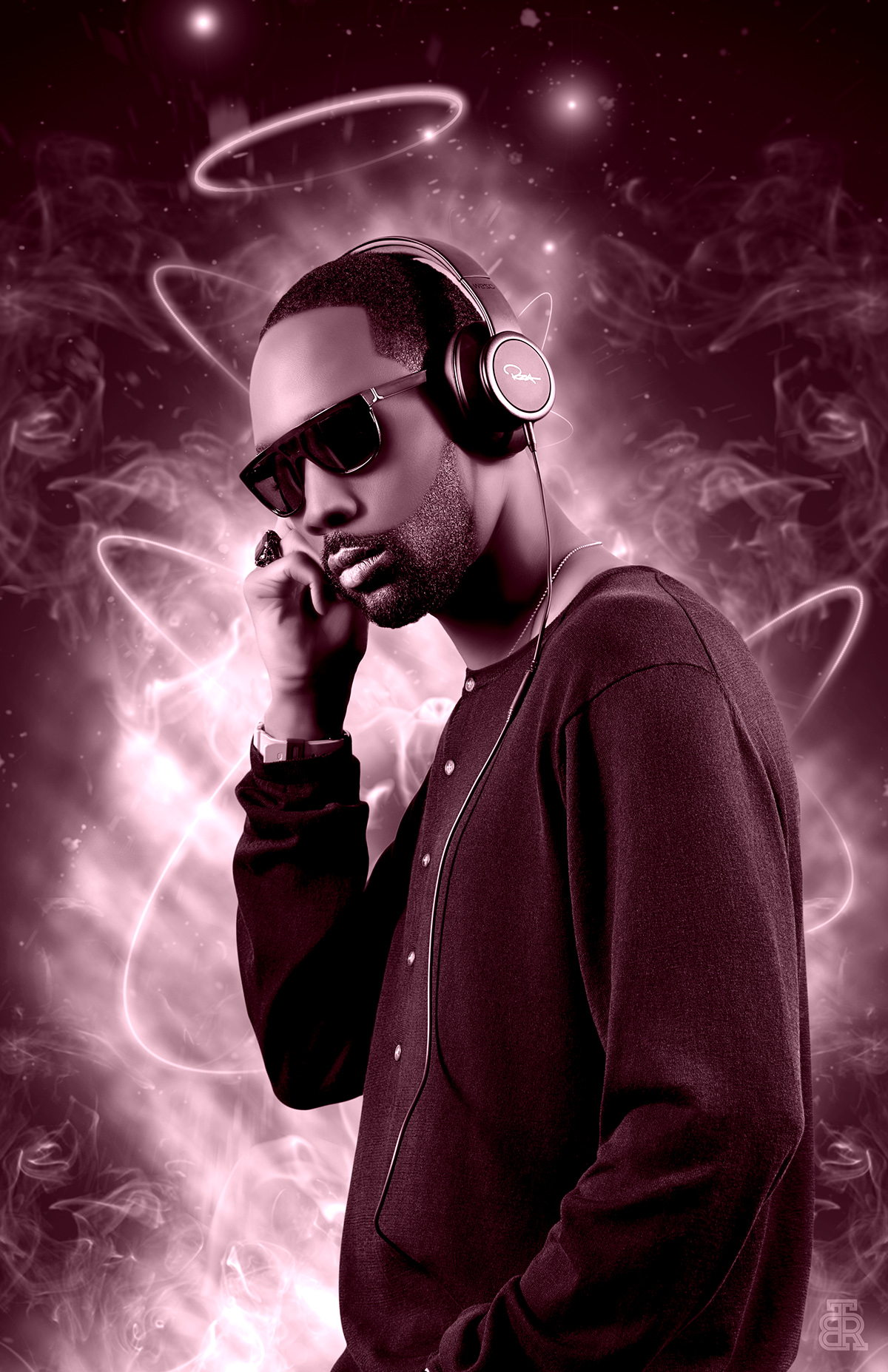 Wale Kanye West rza cyhi Photo Manipulation  smoke Space  rap hip hop Mickey Factz stars T.I. rapper light painting