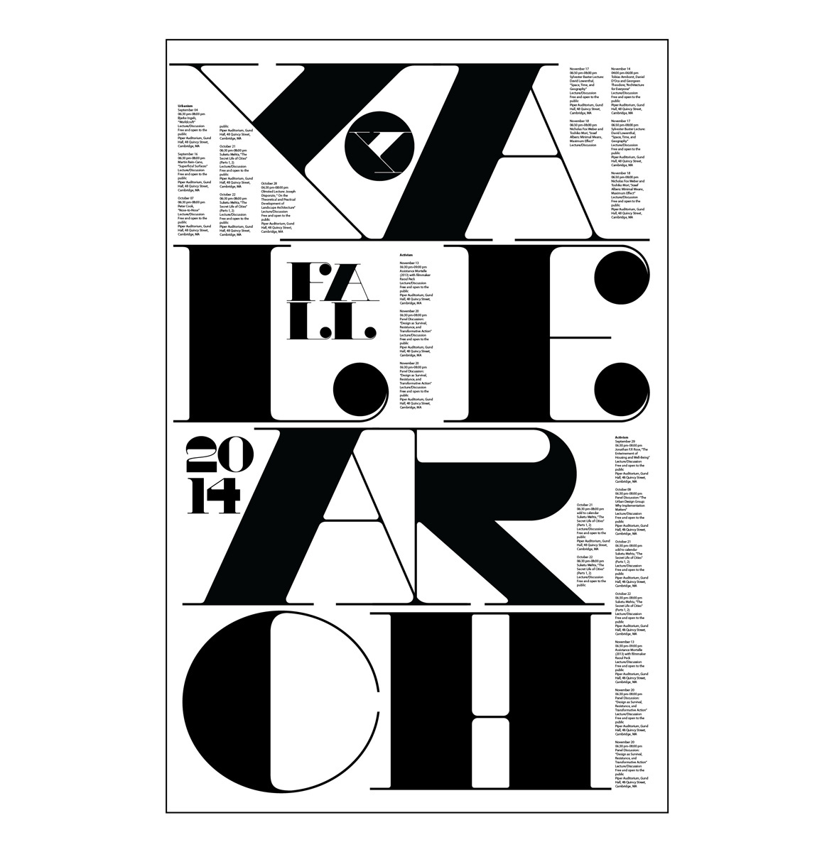 Yale architecture poster typeface design typographic poster michael bierut