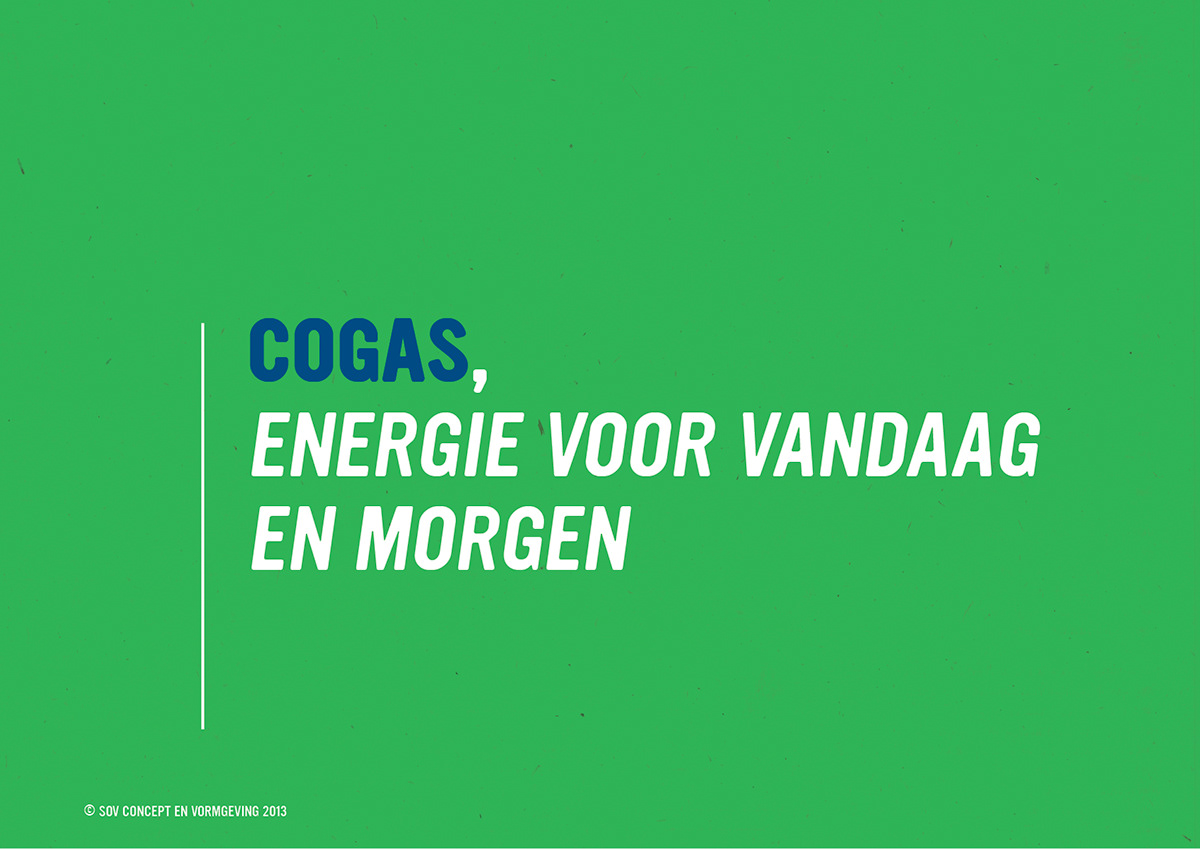 COGAS Sustainable energy green Gas Website campaign identity signing posters target groups