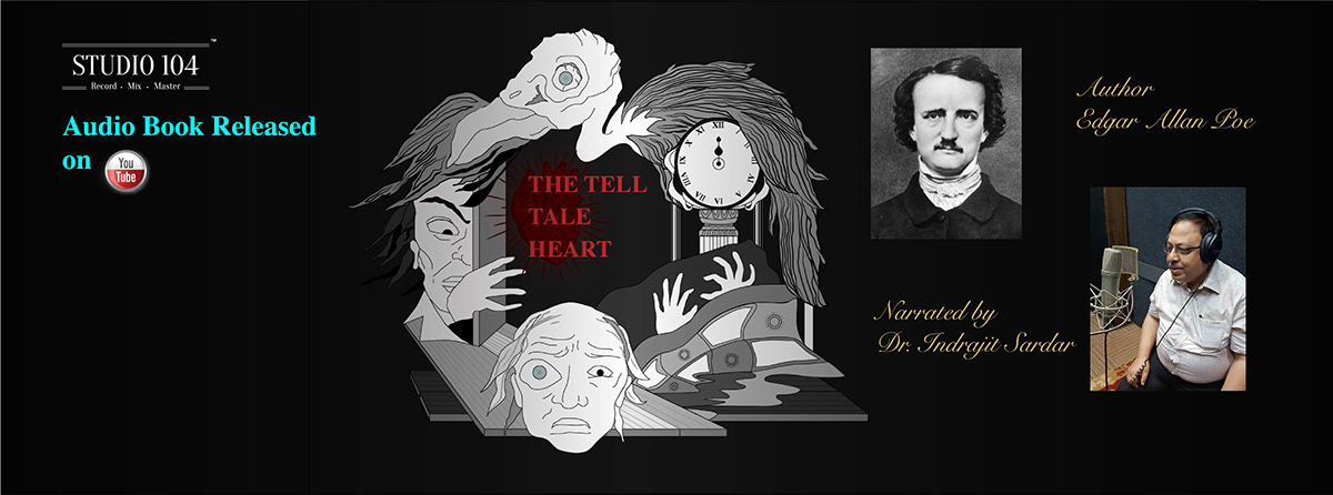 audio book cover Cover Art Edgar Allan Poe tell tale heart animation  Kolkata book classic tale fiction thriller