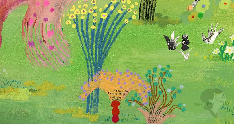 children illustration flower ILLUSTRATION  painting   Plant spring wupeng 巧克力电台 武芃 绘本