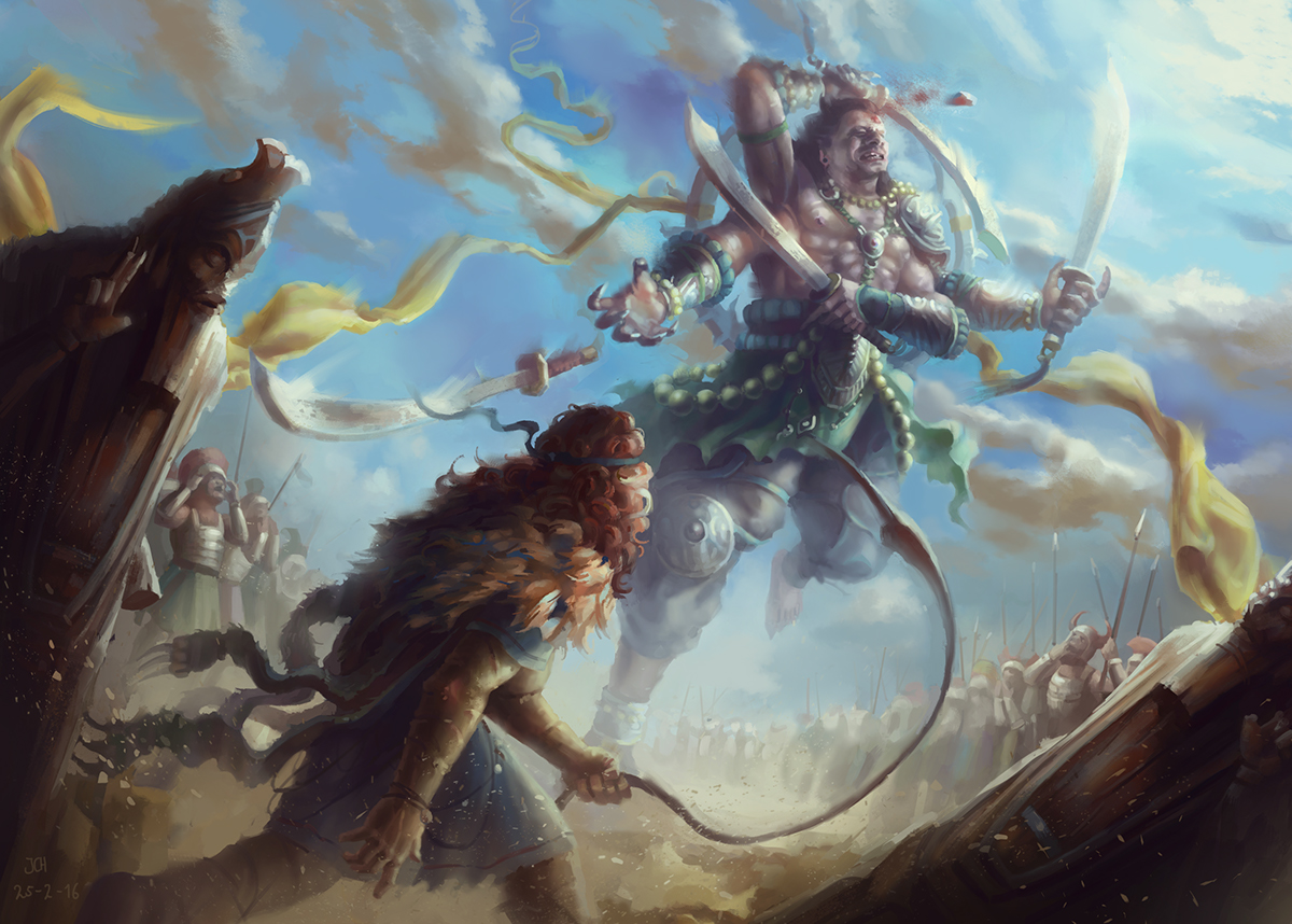 fantasy warrior bible biblical battle fight duel War
