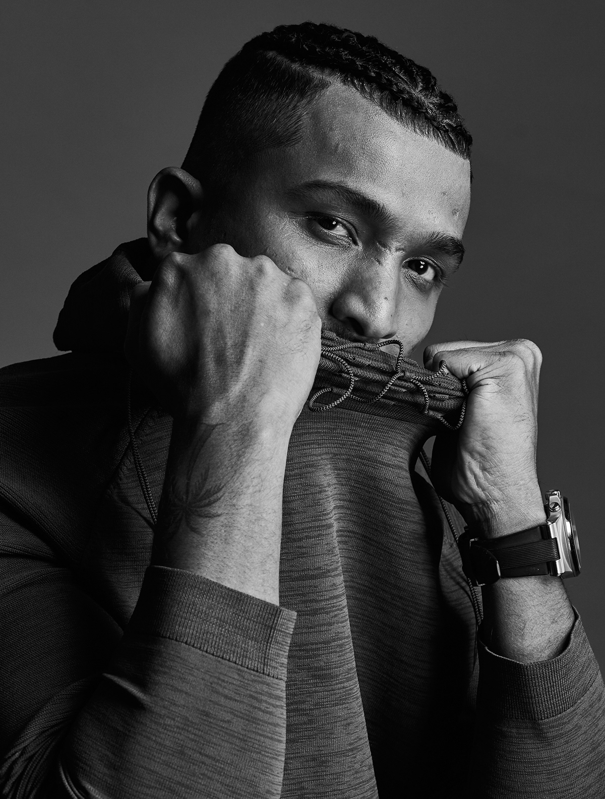 album cover black and white divine hip hop kohinoor  MUMBAI photoshoot portrait rap rapper