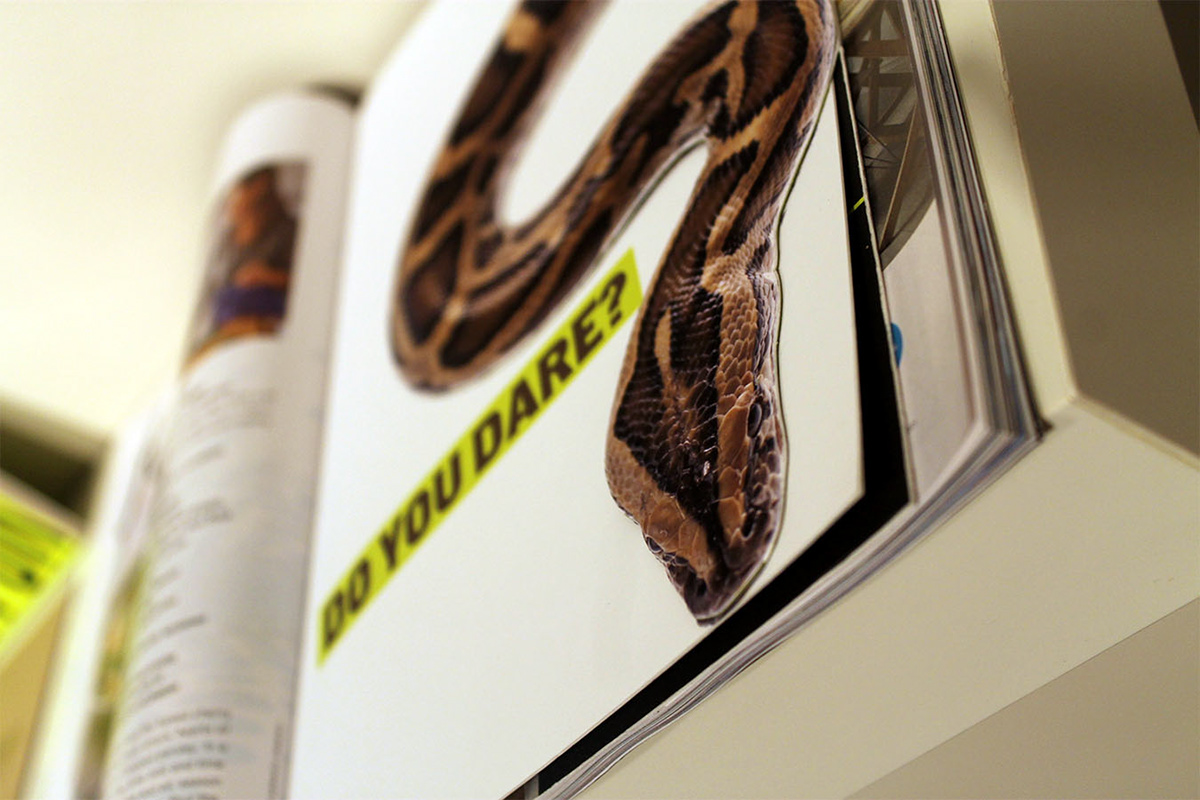 snake chocolate venom gourmet company magazine ad