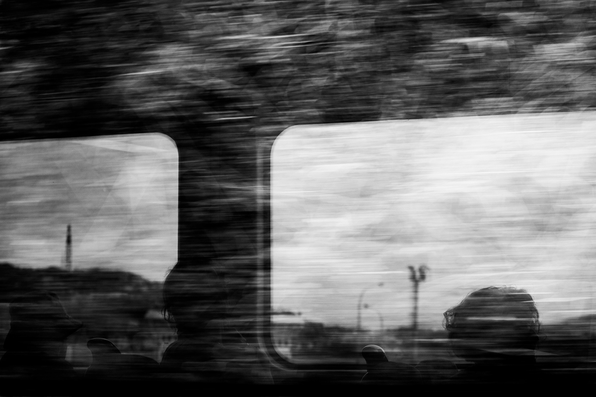 train reflection movement