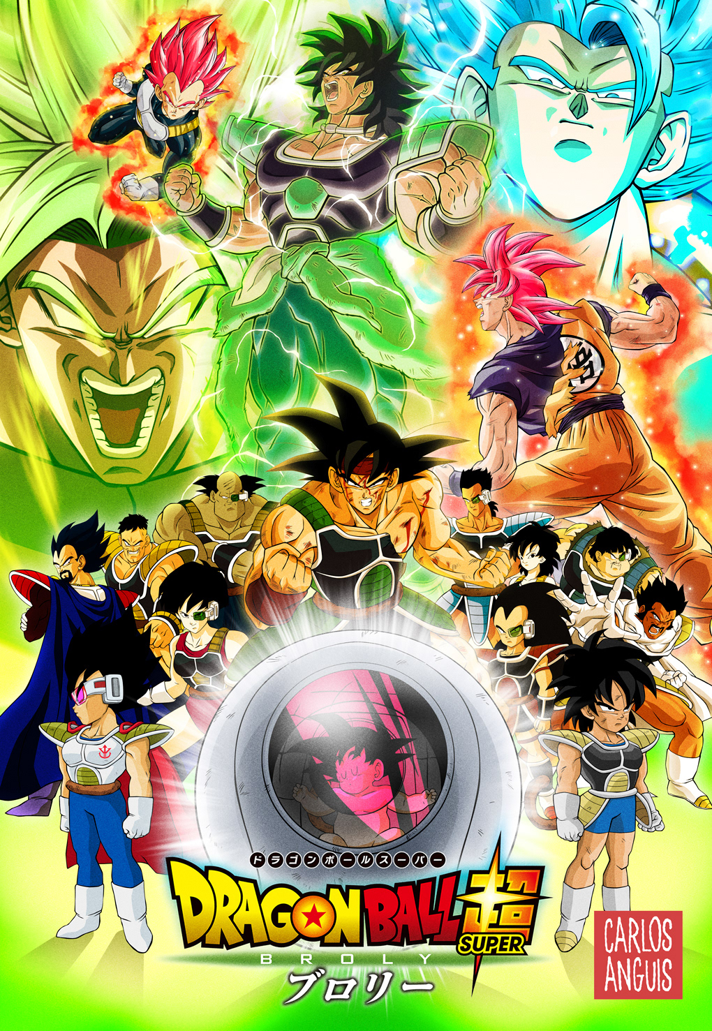 dragon ball goku anime manga Illustrator Broly poster Fan Art movie poster
