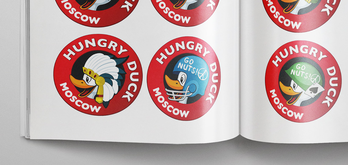 Hungry duck logo identity