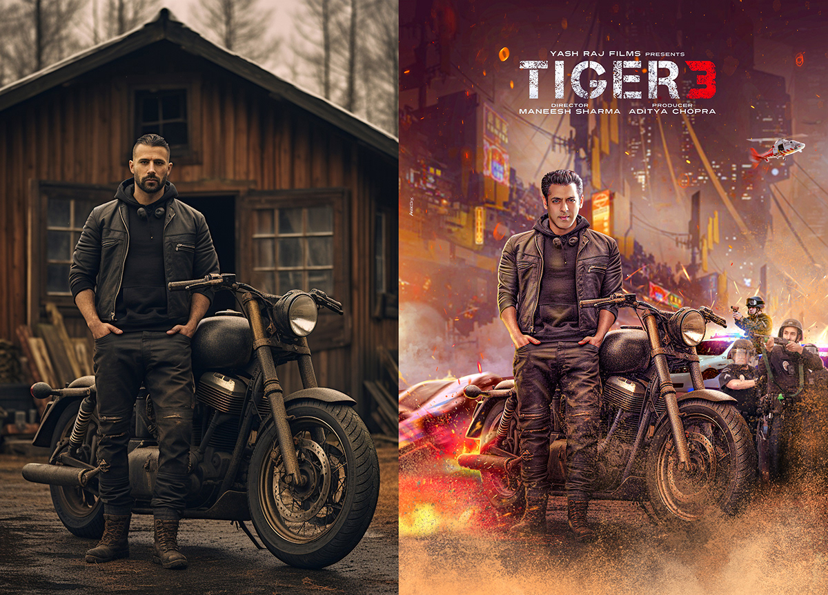 Poster Design movie poster movie poster design posters publicity design poster Graphic Designer Youtube Thumbnail tiger 3 movie tiger 3 movie poster