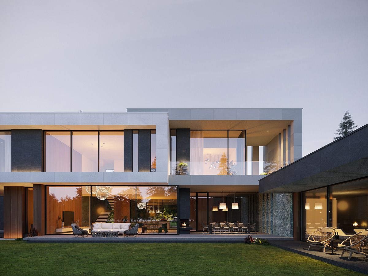 Villa Modern Villa 3ds max visualization Render 3drender architectural design architecture