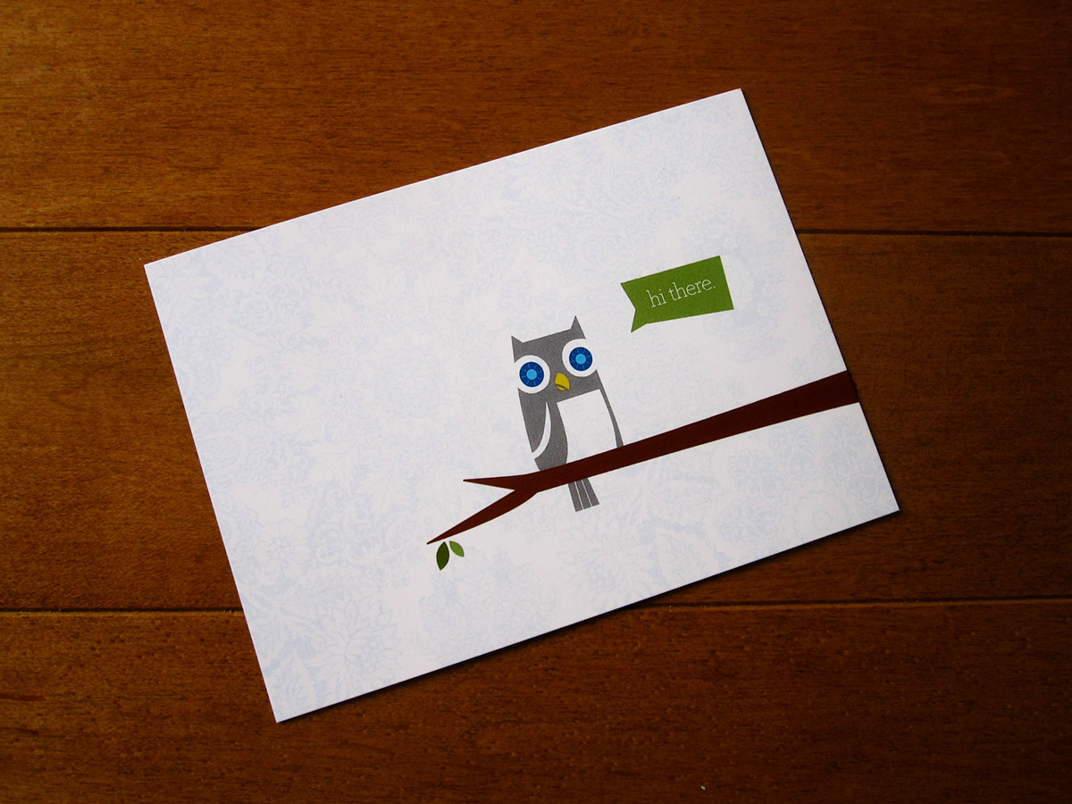 pattern  owl postcard mail archer Direct mail owl