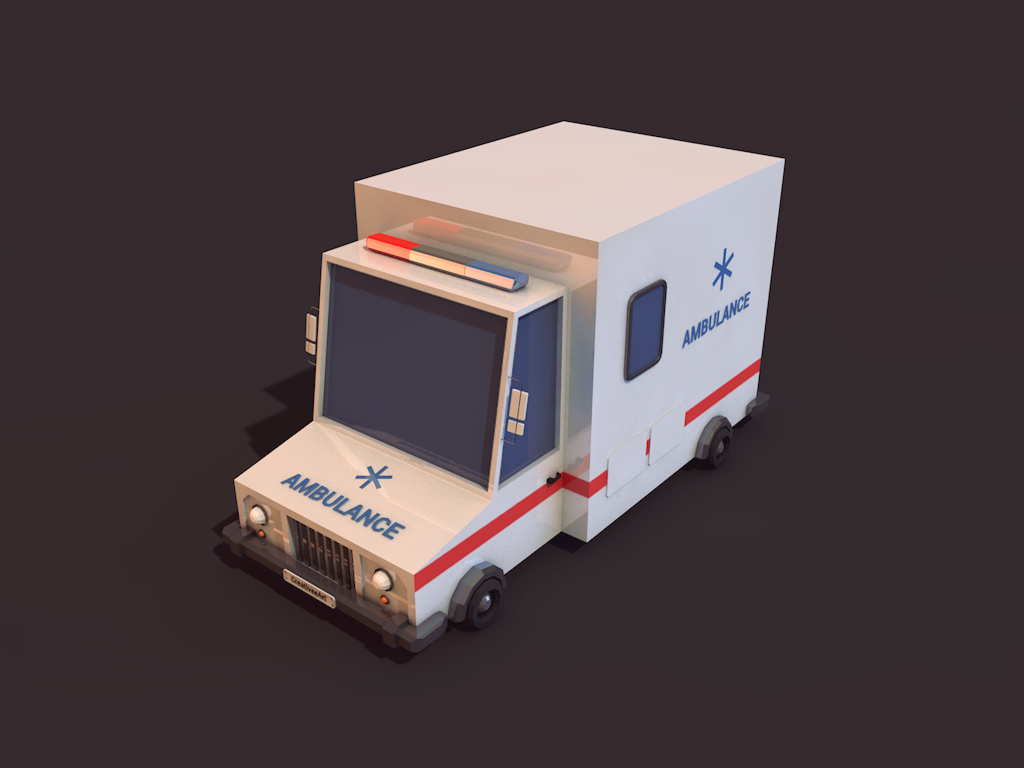 Cartoon Ambulance Car on Behance