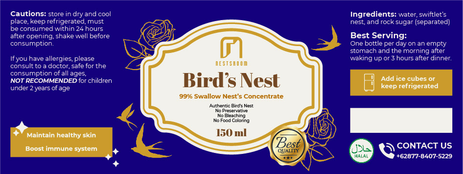 Design packaging for swiftlet nest concentrate