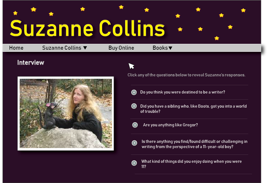 Hunger Games suzanne collins Website UI/UX redesigning