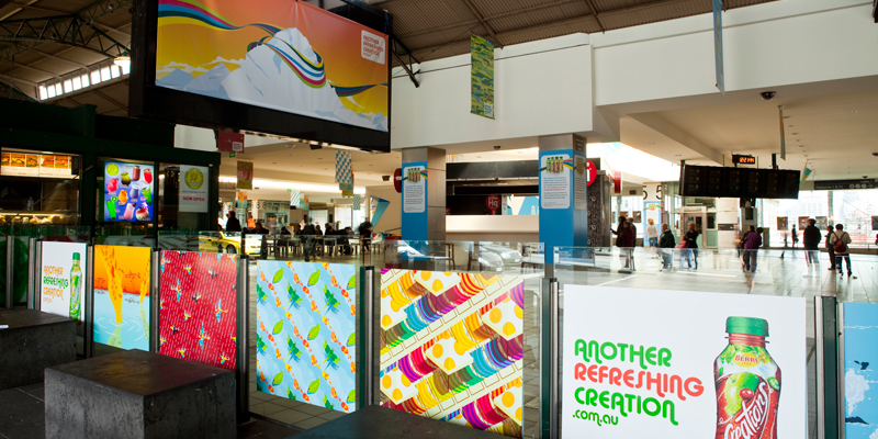 berri creation refreshing art Australia Fruit juice billboard STATION artwork