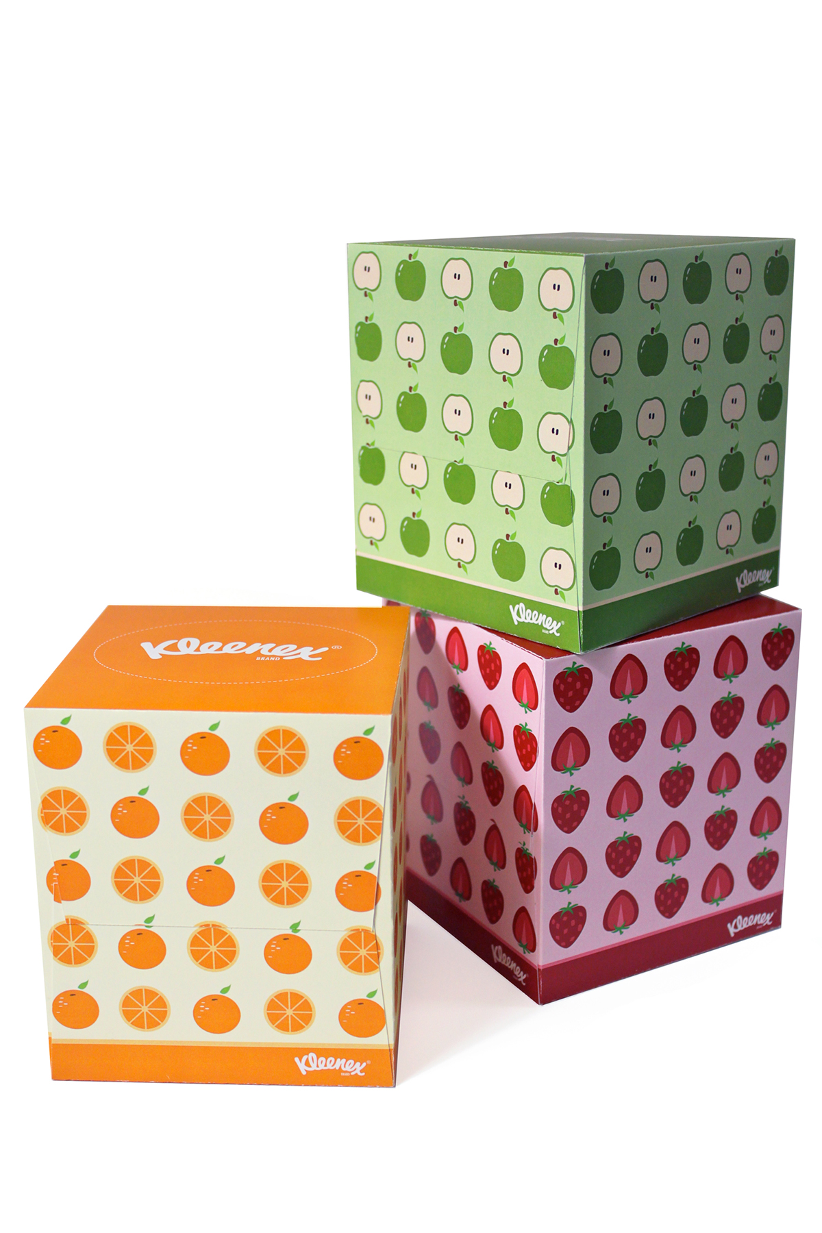 Fruit boxes kleenex Health package orange apple strawberry Tissue Box tissues