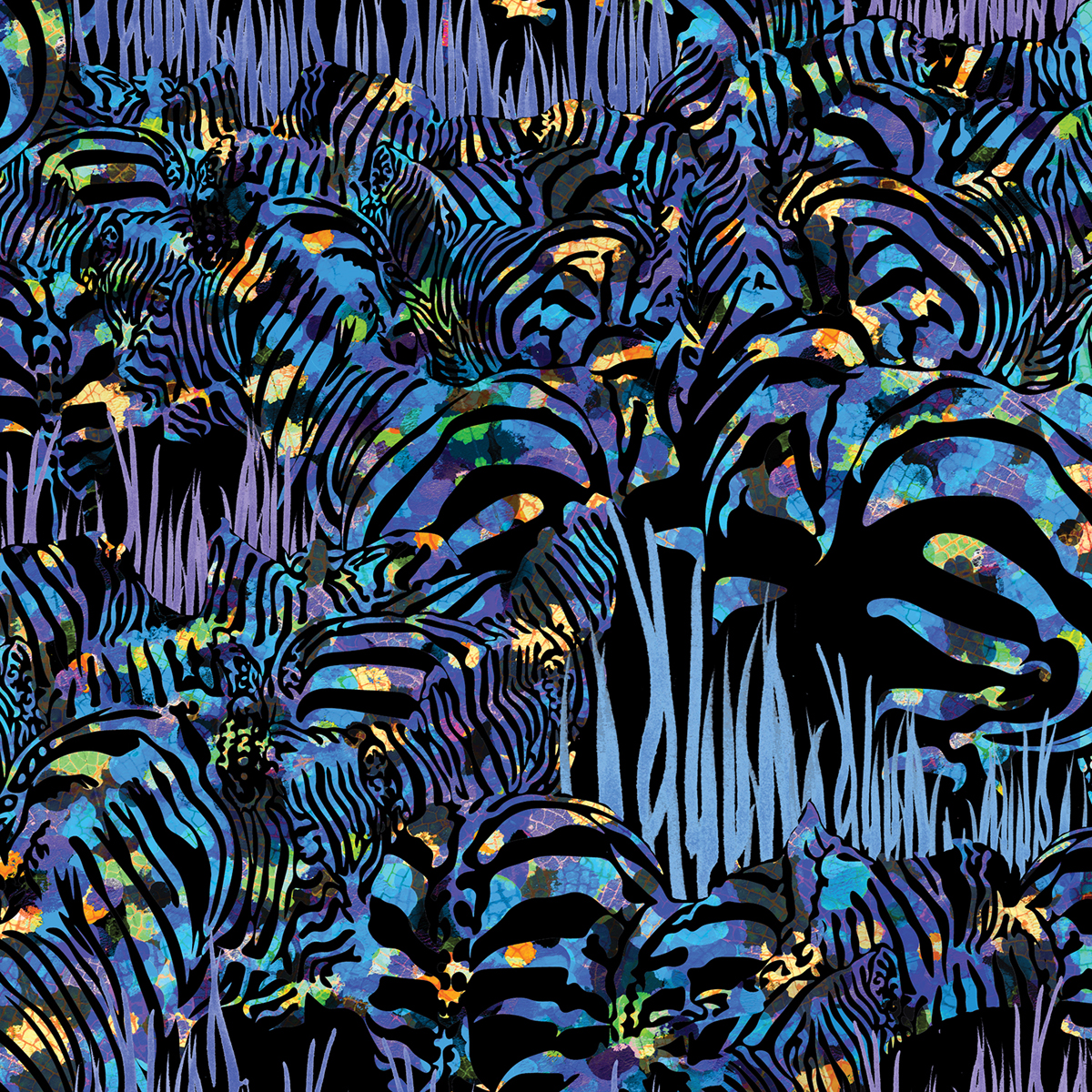 safari disco textile design pattern