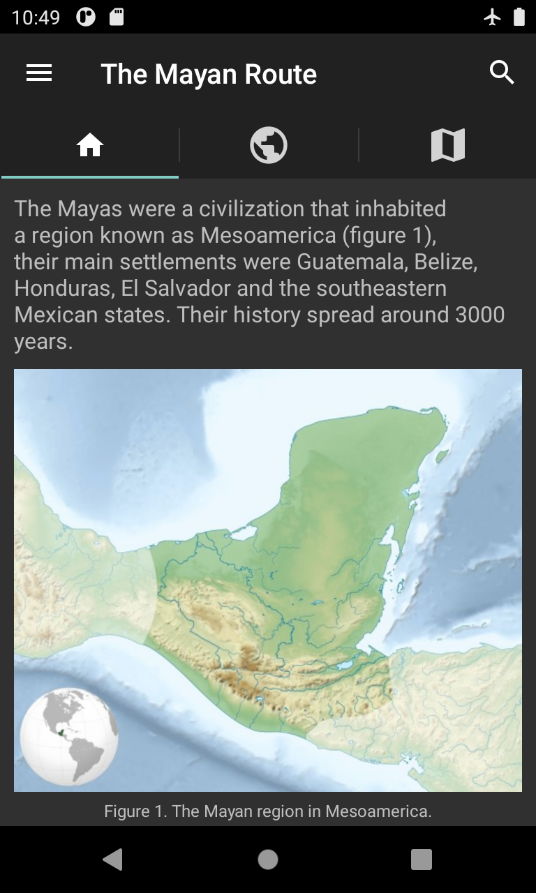 android Maya the mayan route tourism Xamarin