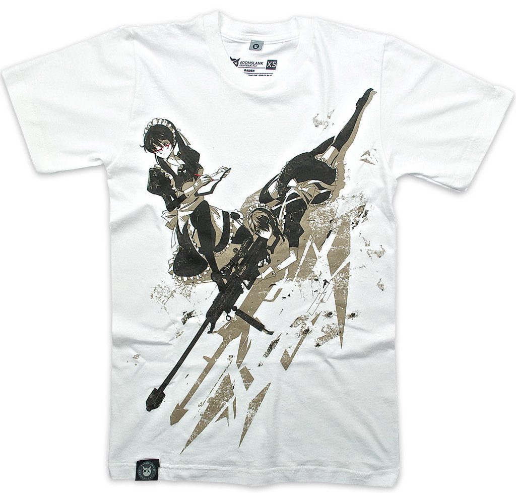 anime manga p-shinobi boomslank t-shirt graphic tee Sniper rifle maids
