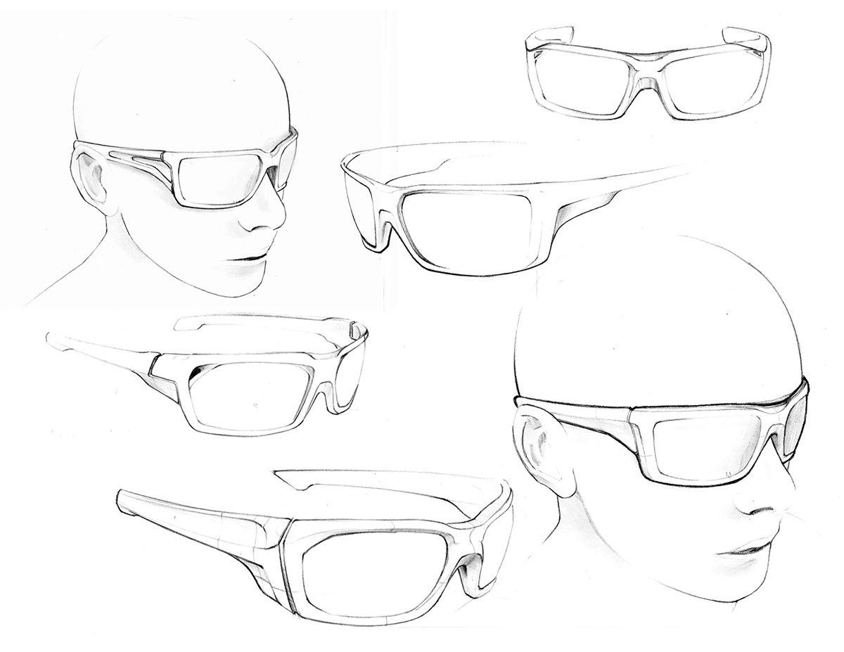 Sunglasses eyewear ideation sketching eyeglasses glasses