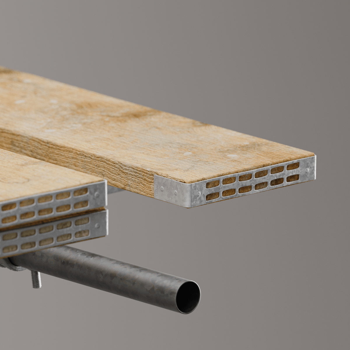 galvanise metal scaffold 3D architecture building CGI minimal modern Render