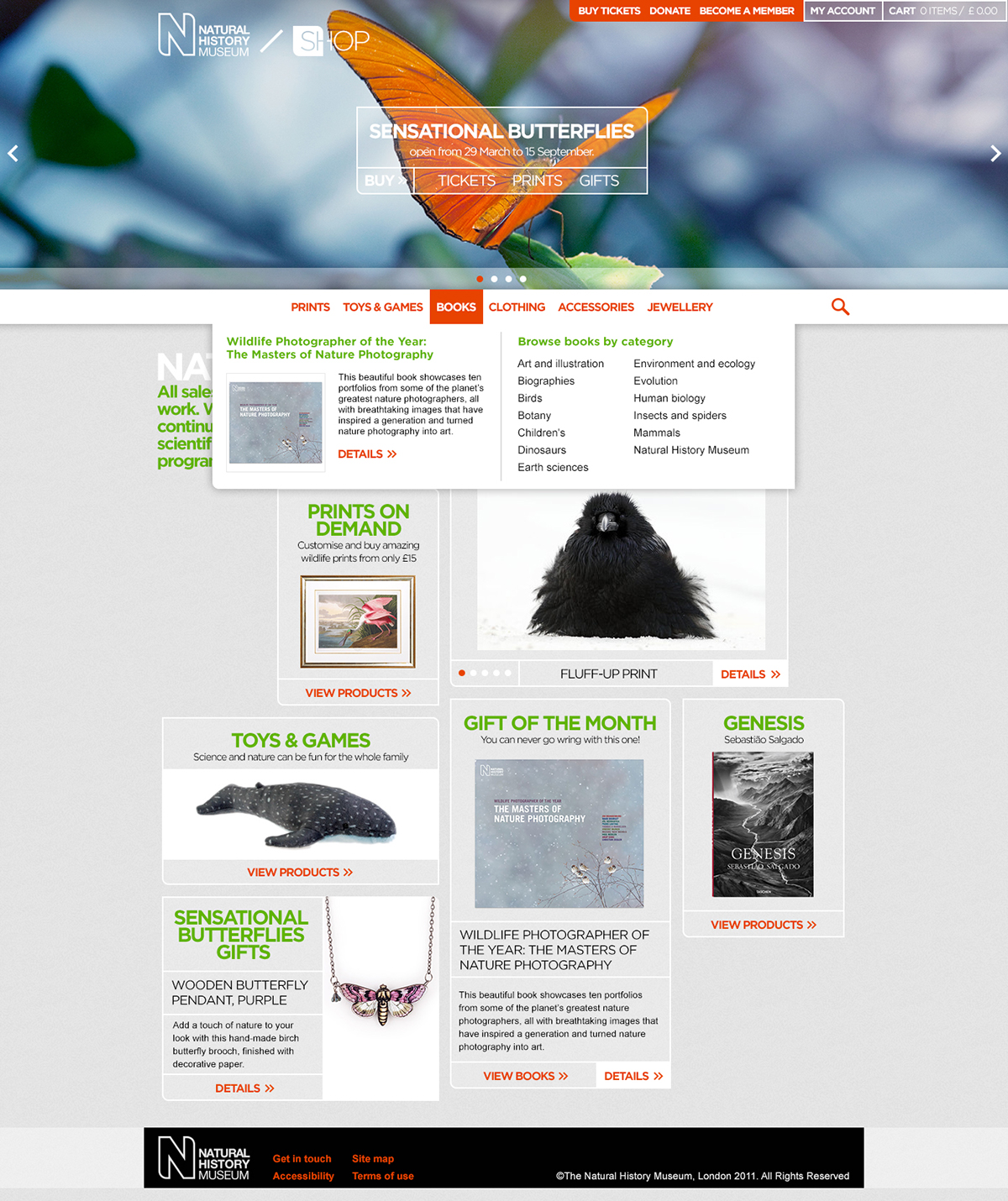 webshop redesign ux UI Responsive museum NHM Webdesign mobile device