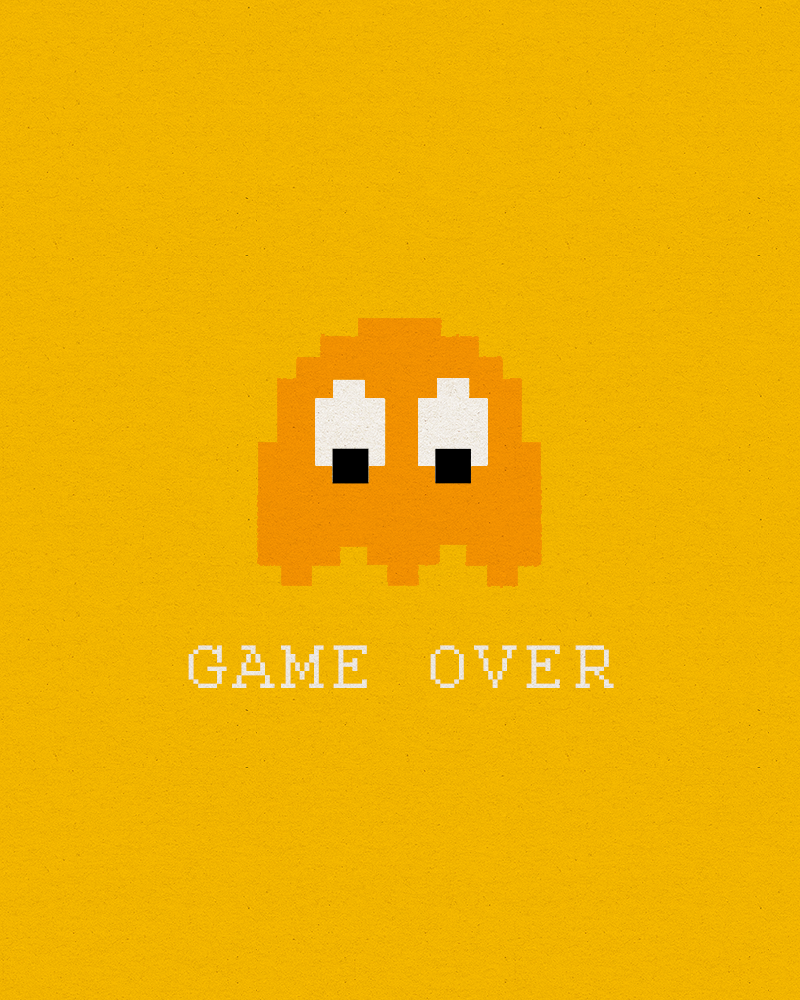 Pacman ghost Game Over