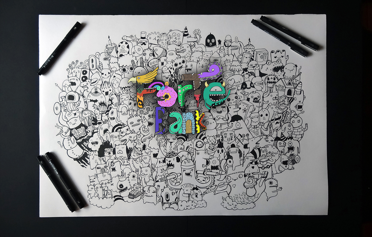 doodle art Doodle Bros ink Forte Bank