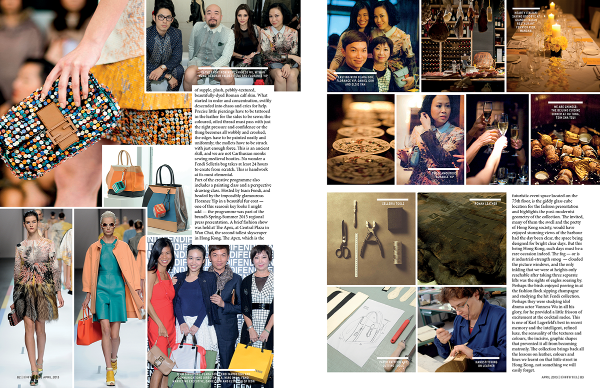 Layout print publishing   magazine Lofficiel singapore accessories