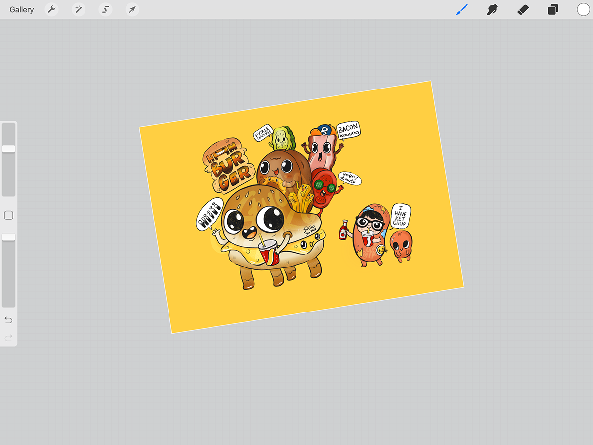 Character design  ILLUSTRATION  monsters Procreate ipadpro Food  cute Mural Painted digital