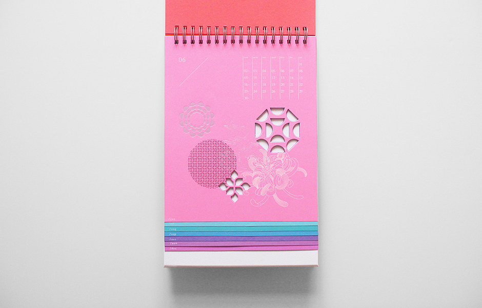 paper colorful fan notebook calendar bag product print