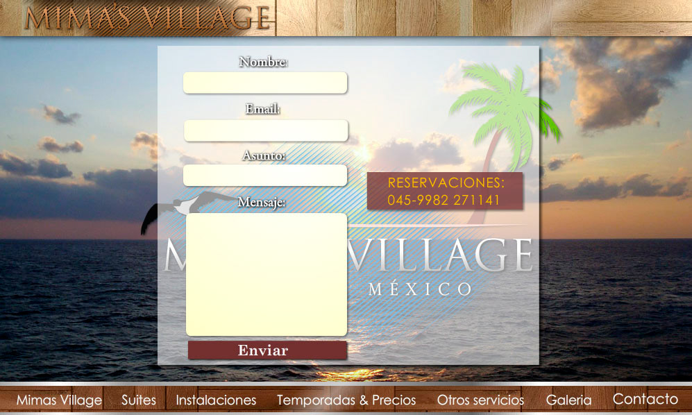 Diseño web desarrollo web Multimedia  mimas village cozumel